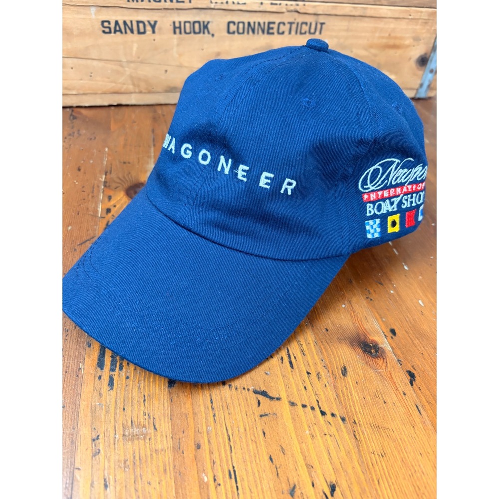 Wagoneer Jeep Navy Blue Adjustable Hat Newport International Boat Show Cap Mens